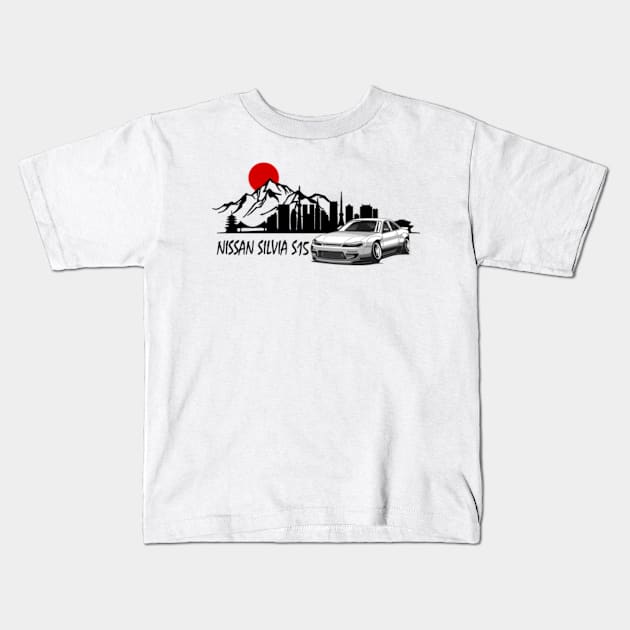 Nissasn Silvia S15, JDM Car Kids T-Shirt by T-JD